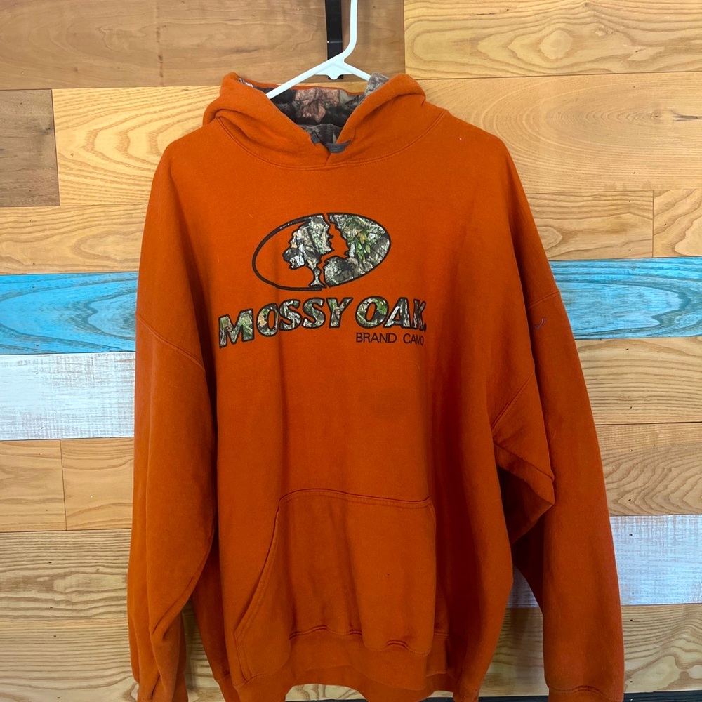 Mossy Oak Orange/Camo Hoodie 2XL